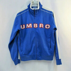 Umbro Athletic Jacket Soccer Football Blue Retro Mens XS Polyester Full Zip